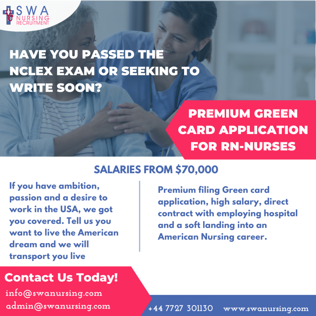 Green Card For RN-Nurses That Have Passed Their NCLEX Exam.